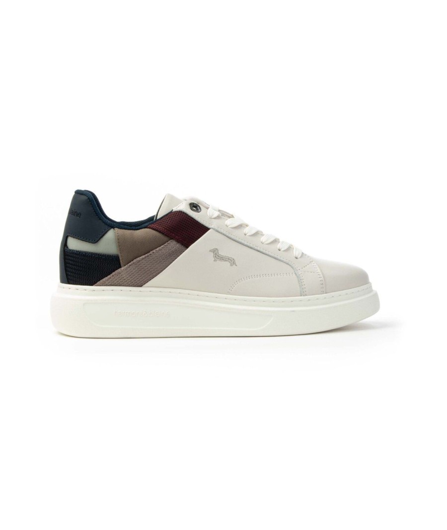 Uomo HARMONT&BLAINE | Harmont & Blaine Efm222.033 Sneakers Uomo Leone Shoes Frosinone White