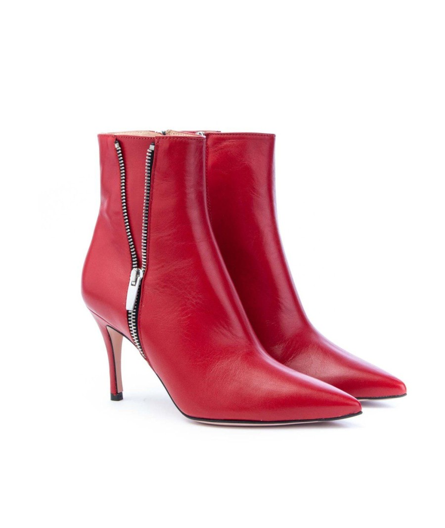 Donna ROBERTO FESTA | Roberto Festa Barcelona Super Zip Stivaletto 90 Leone Shoes Bordo`