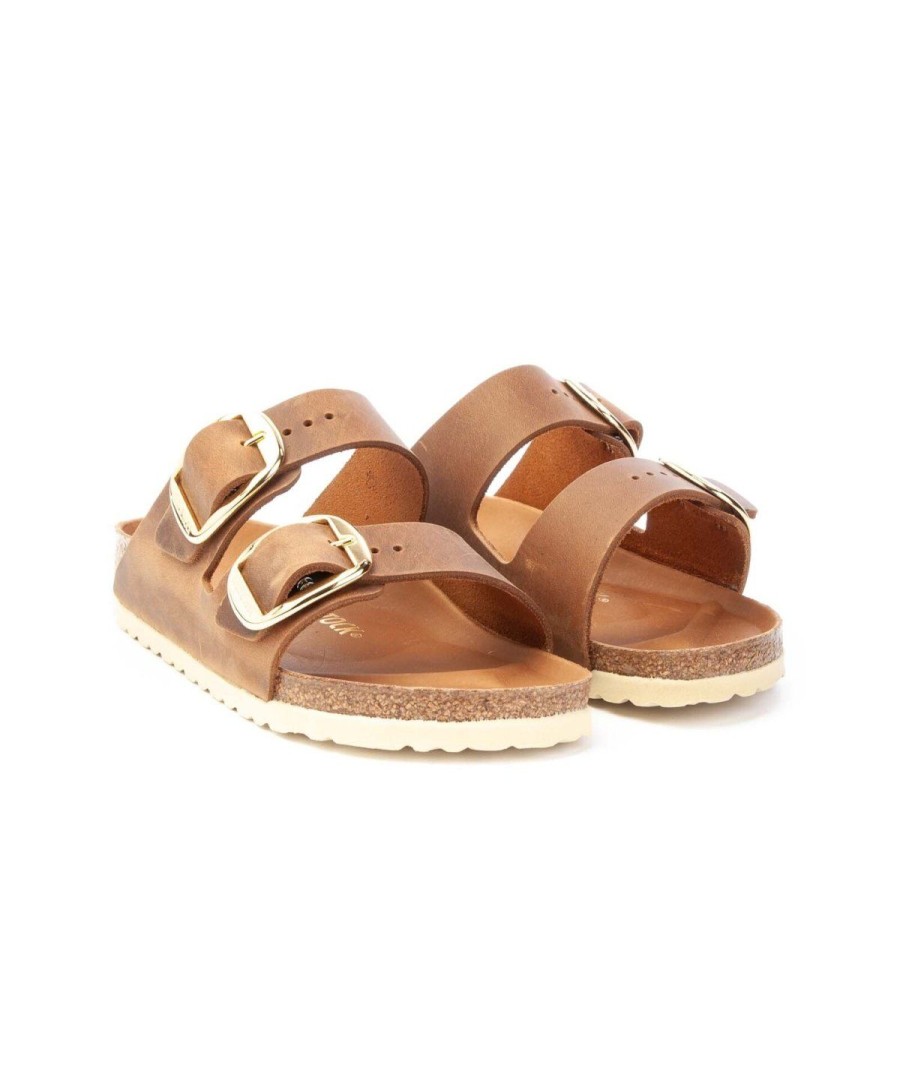 Donna BIRKENSTOCK | Birkenstock Arizona 1011073 Big Buckle Leone Shoes Frosinone Cognac