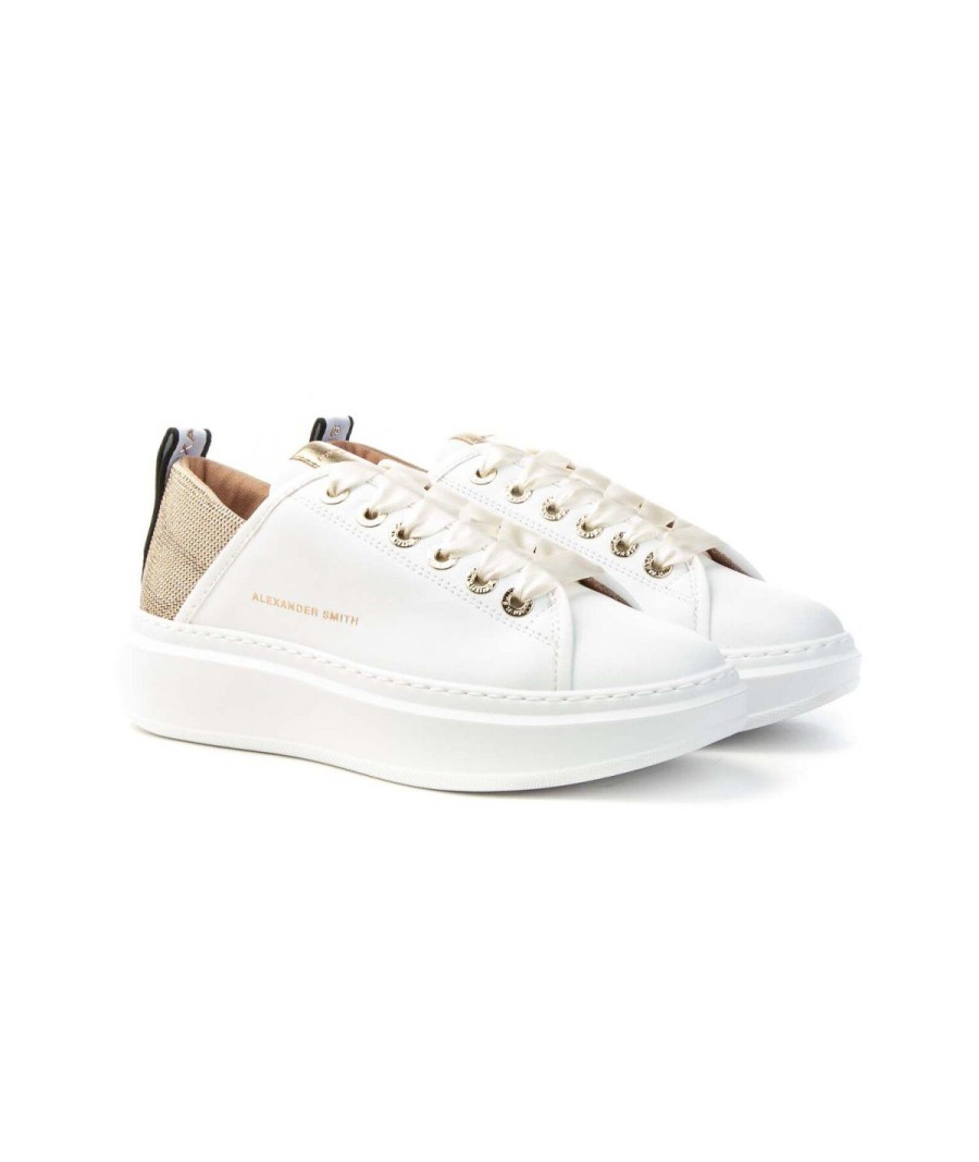 Donna ALEXANDER SMITH | Alexander Smith Asazwyw0495Wgd Sneakers Donna Leone Shoes Frosinone White/Gold