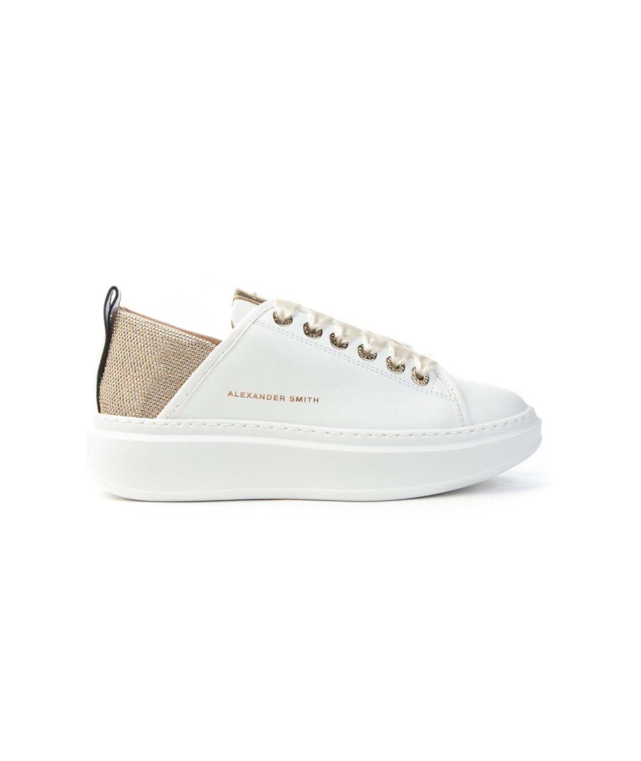 Donna ALEXANDER SMITH | Alexander Smith Asazwyw0495Wgd Sneakers Donna Leone Shoes Frosinone White/Gold