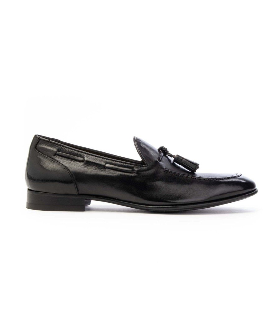 Uomo CALPIERRE | Calpierre 2260 Mocassino Nappine Fondo Cuoio Nero