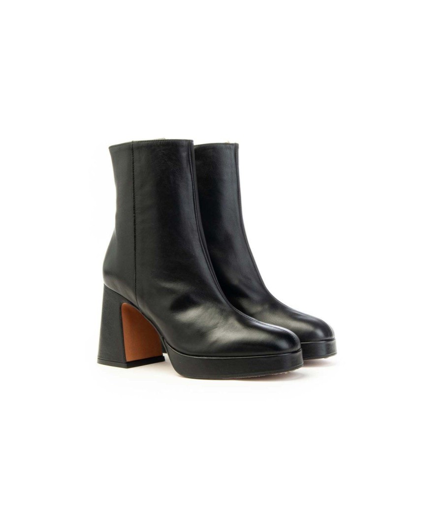 Donna ANGEL ALARCON | Angel Alarcon 23568-566A Stivaletto Olwen Donna Leone Shoes Frosinone Nero