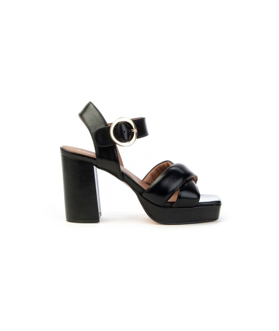 Donna CARMENS | Carmens A51286 Candy Cross Sandalo Woman Leone Shoes Frosinone Nero