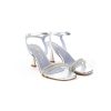 Donna ALBANO | Albano 3261 Sandalo Laminato Con Strass Leone Shoes Frosinone Argento