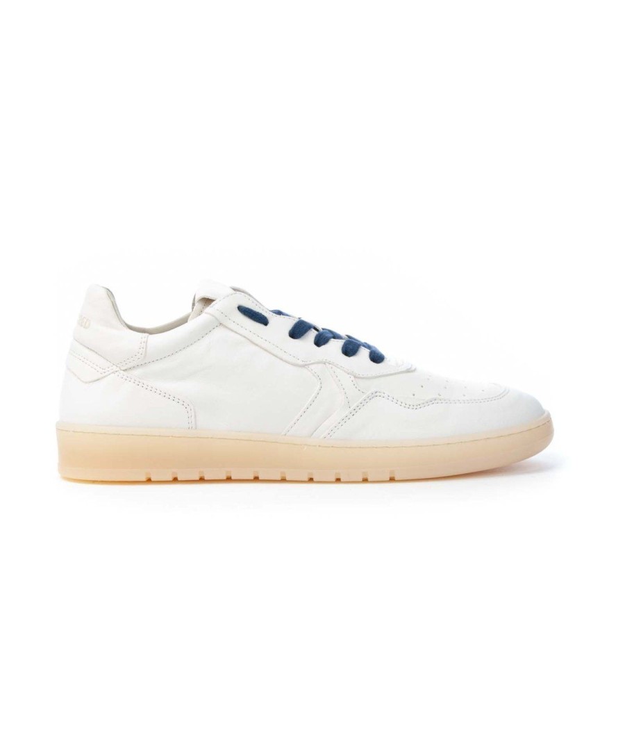 Uomo 100 | Hundred 100 M326-05 Sneakers Lacci Uomo Leone Shoes Bianco