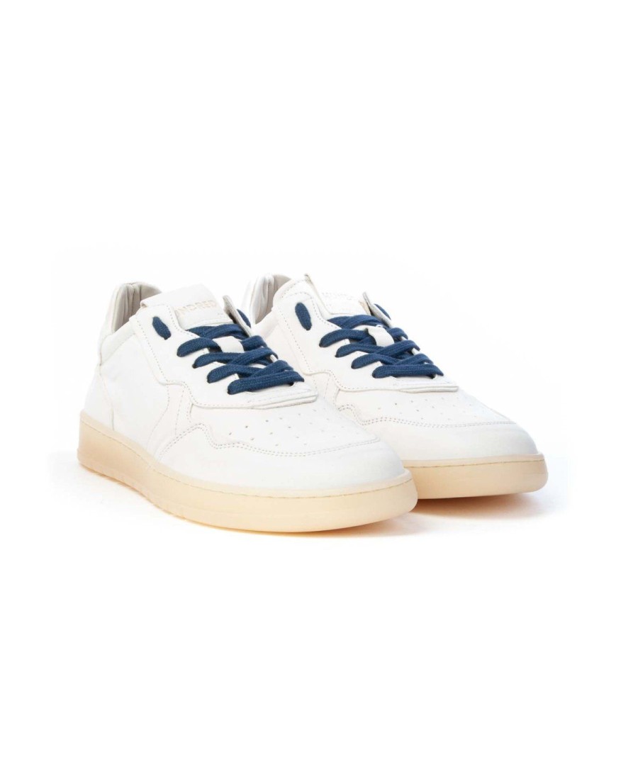 Uomo 100 | Hundred 100 M326-05 Sneakers Lacci Uomo Leone Shoes Bianco