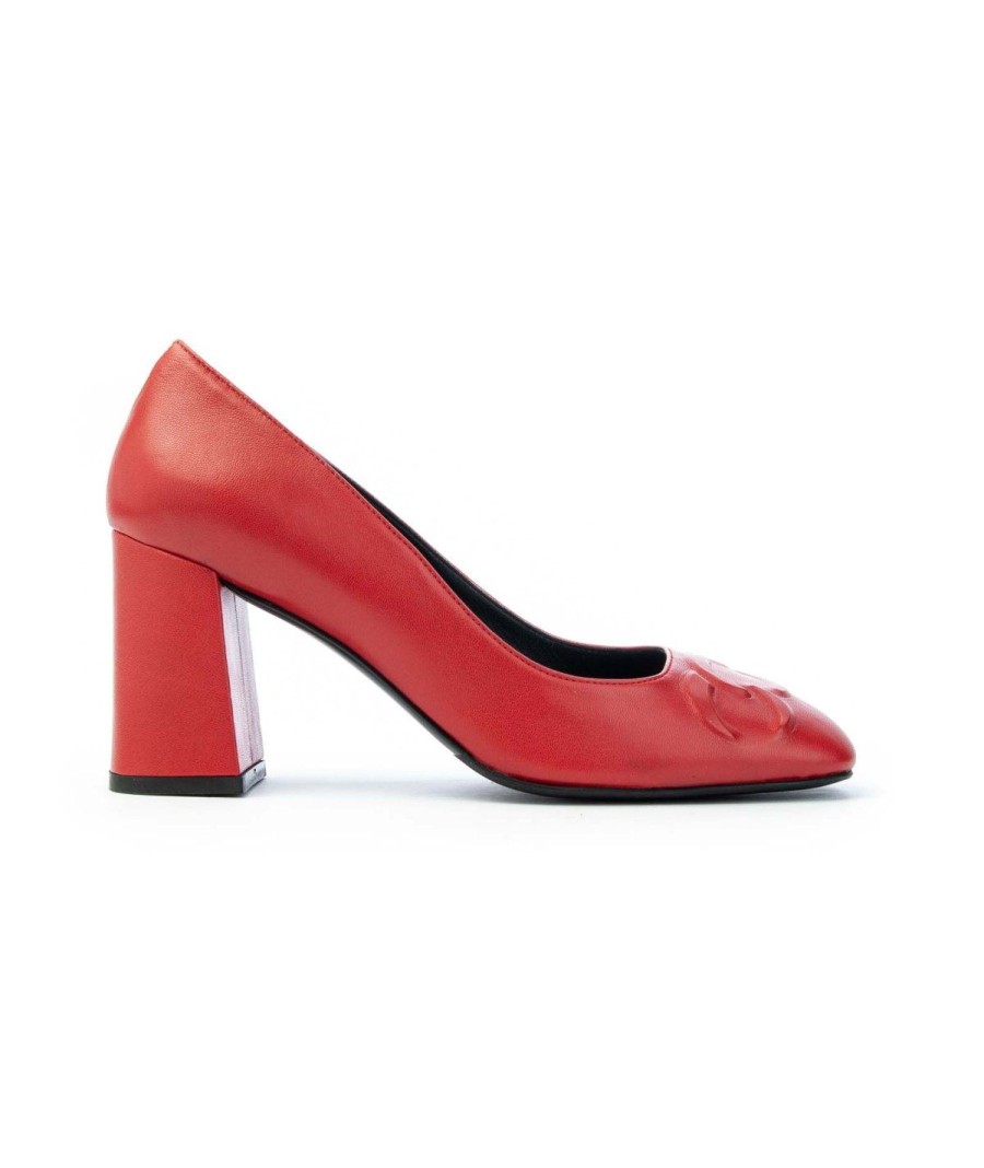 Donna PREZIOSO | Prezioso 2487 Decolte Nappa Tacco 60 Leone Shoes Rosso