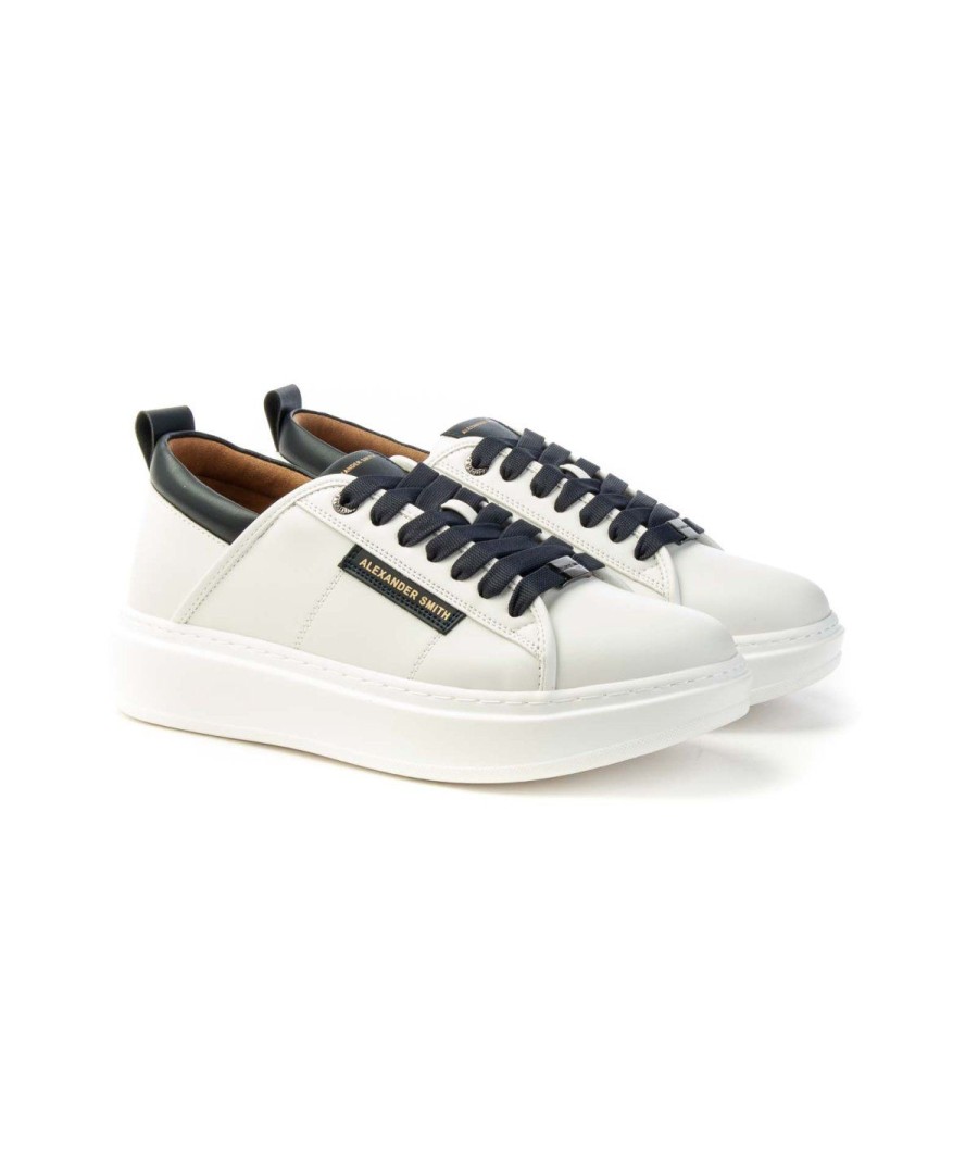 Uomo ALEXANDER SMITH | Alexander Smith Aeazewm7010Wbl Sneaker Man Leone Shoes Frosinone White/Blue