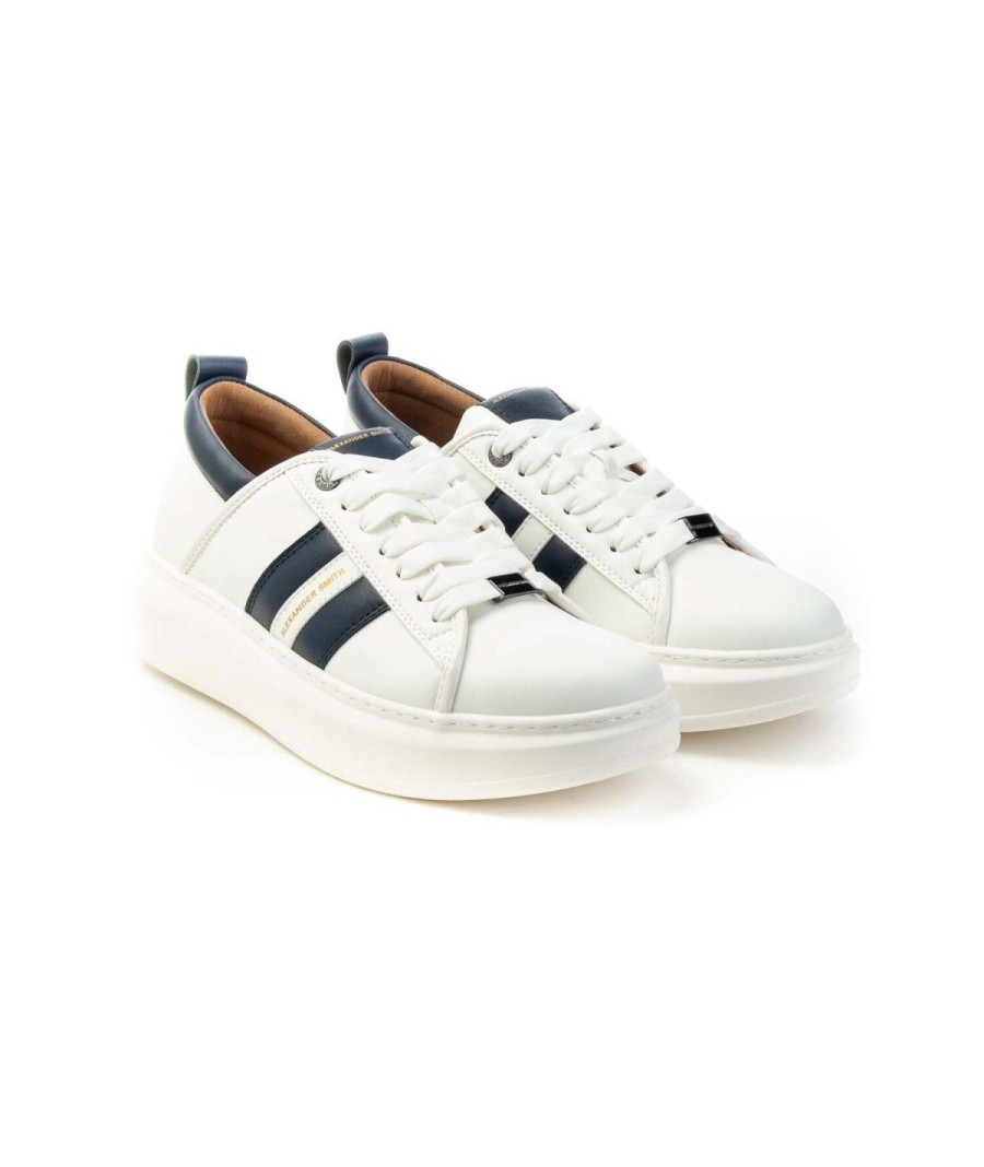 Uomo ALEXANDER SMITH | Alexander Smith Aeawwau20Wbl Sneakers Man Leone Shoes Frosinone White/Blue