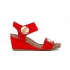 Donna CA'SHOTT | Ca Shott 8020 Sandalo Fasce Zeppa 3Cm Red