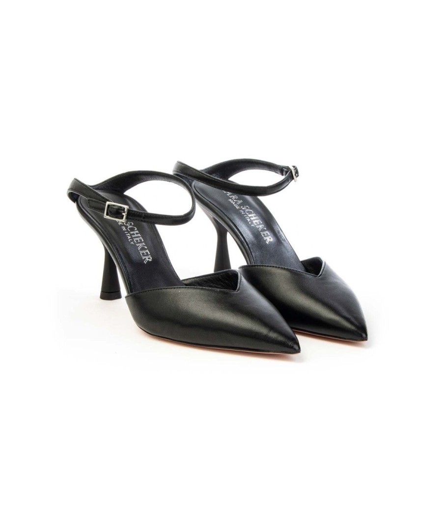 Donna SARA SCHEKER | Sara Scheker Mule 446 Nappa Donna Leoneshoes Frosinone Nero