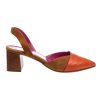 Donna LE BABE | Le Babe 1259 Slingback Stampa Pitone 5Cm Arancio