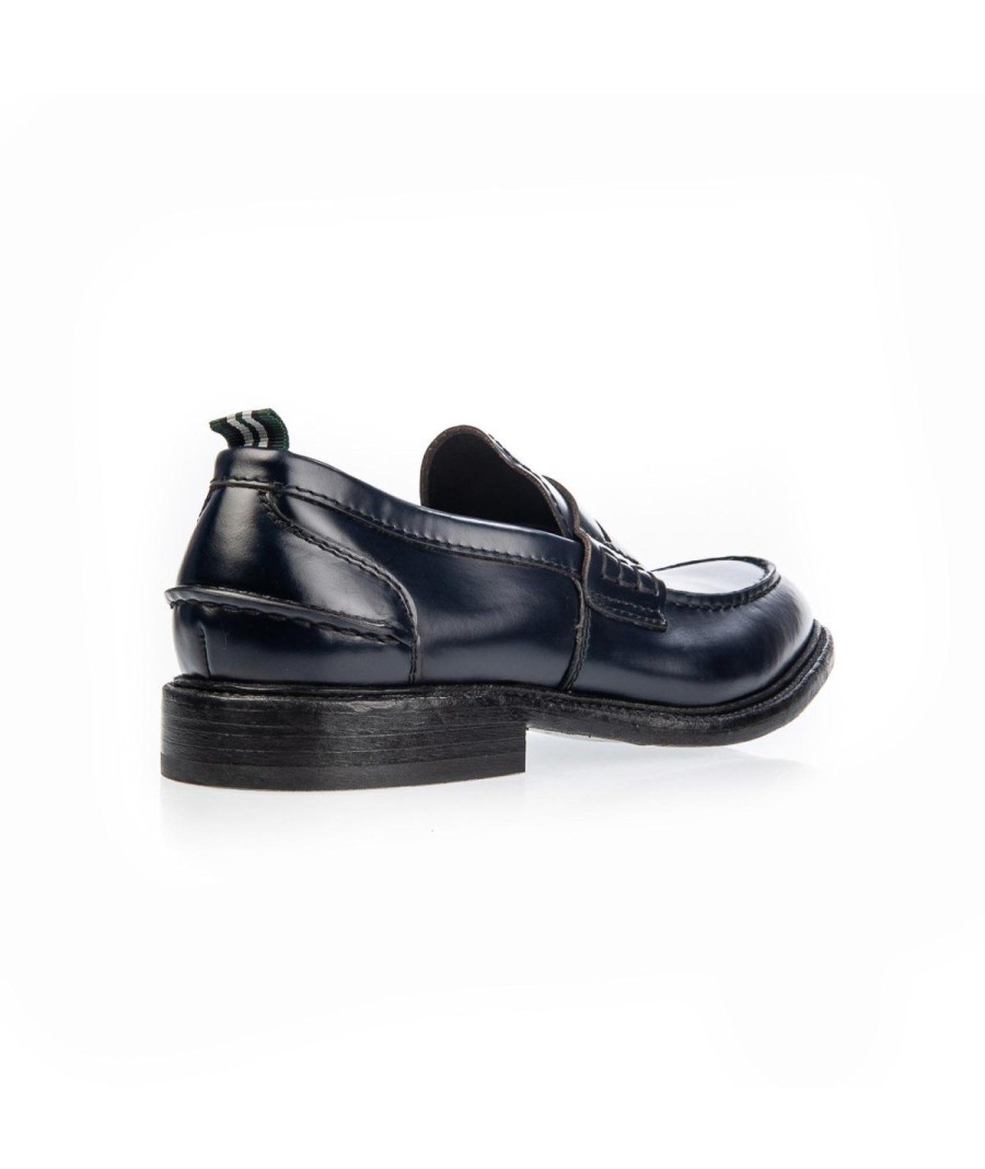 Uomo GREEN GEORGE | Green George 3028 Mocassino College Cuoi Blu