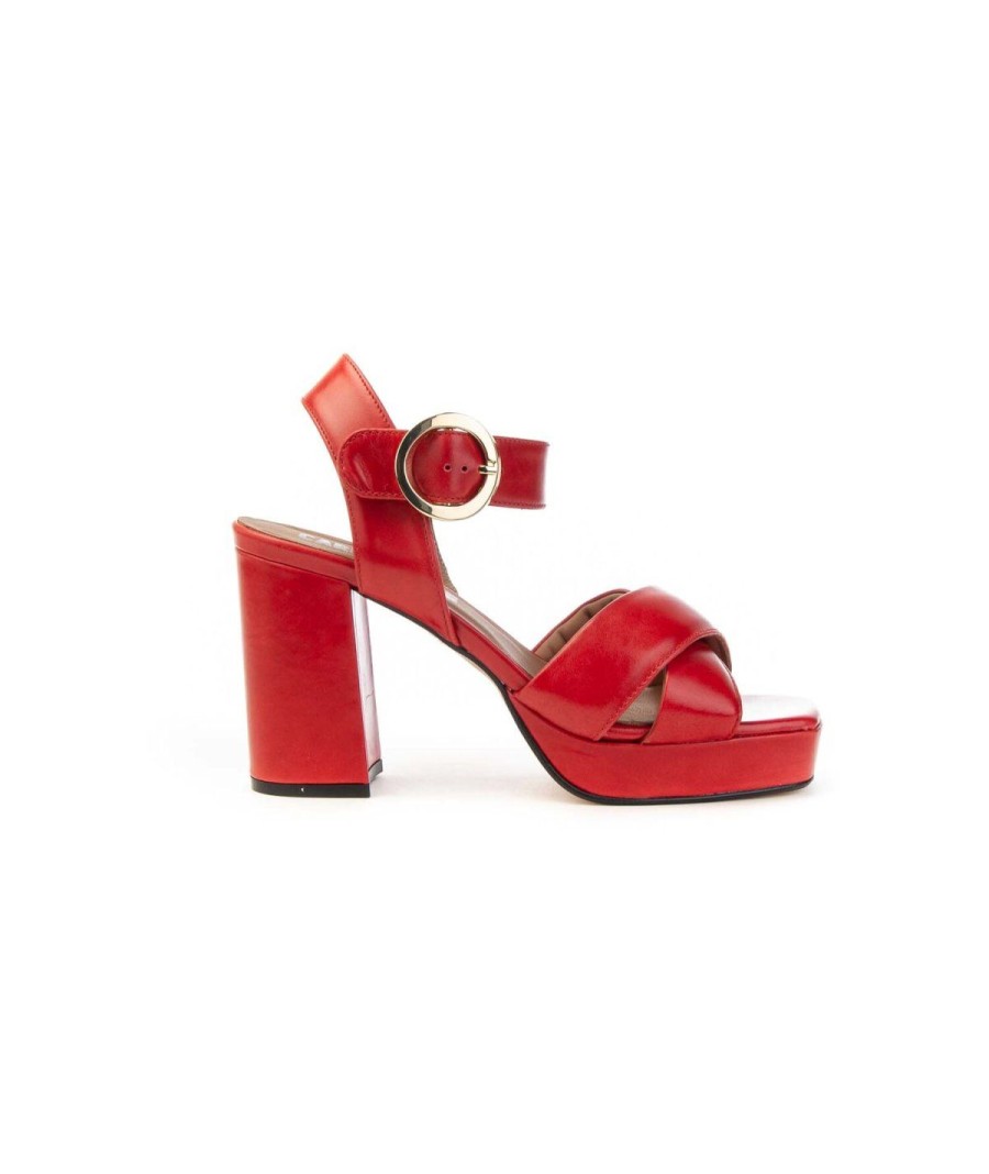 Donna CARMENS | Carmens A51286 Candy Cross Sandalo Woman Leone Shoes Frosinone Rosso