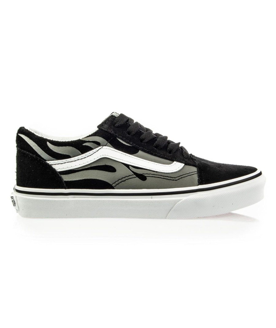 Junior VANS | Vans Vn0A4Uhzwkj1 Jn Old Skool (Flame) Black/White