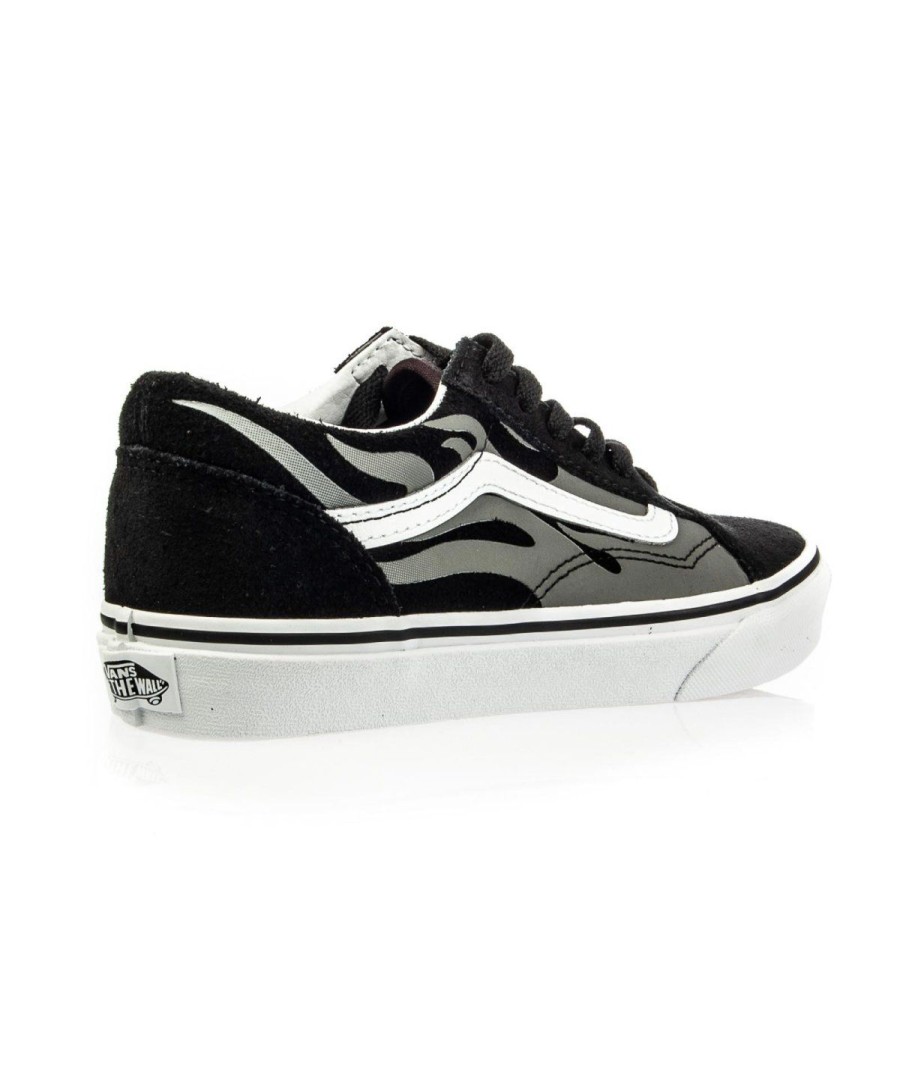 Junior VANS | Vans Vn0A4Uhzwkj1 Jn Old Skool (Flame) Black/White