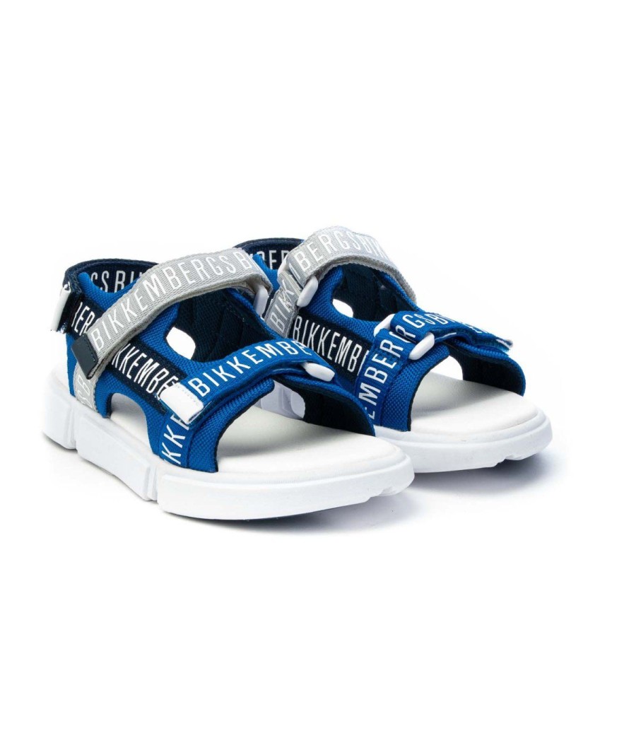 Junior BIKKEMBERGS | Bikkembergs K3B2-20877-0034Y161 Sandalo Junior Leone Shoes Royal Blu