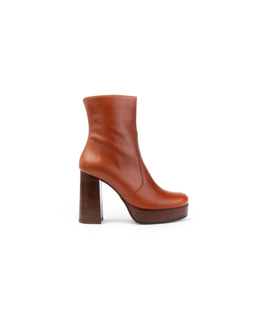 Donna ANGEL ALARCON | Angel Alarcon 23609-922B Cadeo Ankle Boots Leone Shoes Frosinone Cuoio