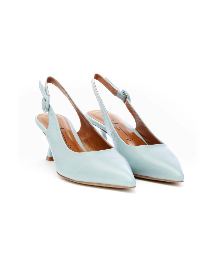 Donna SILVIA ROSSINI | Silvia Rossini 398 Slingback Tacco Abs Celeste