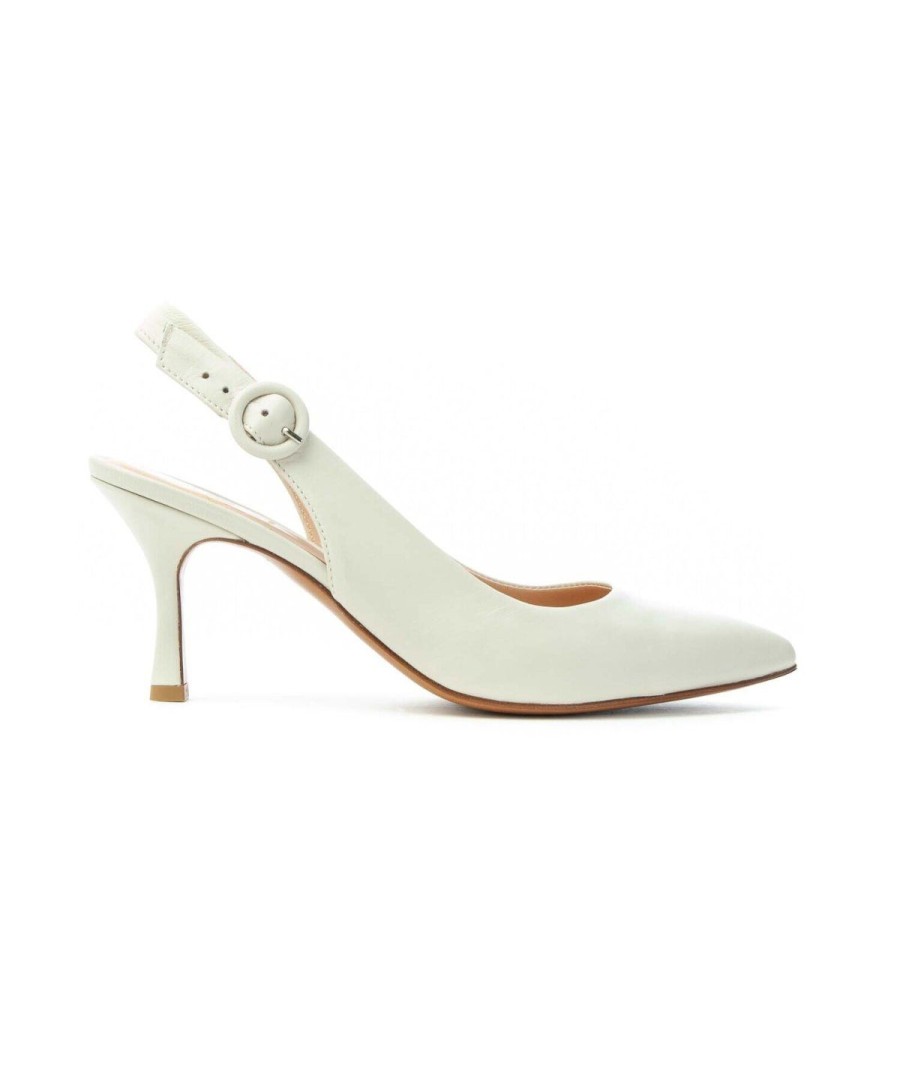 Donna FRANCO RUSSO | Franco Russo 1902S Slingback In Nappa Leone Shoes Frosinone Milk