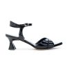 Donna BRUGLIA MILANO | Bruglia 8627 Sandalo Vernice Tacco 50 Leone Shoes Nero