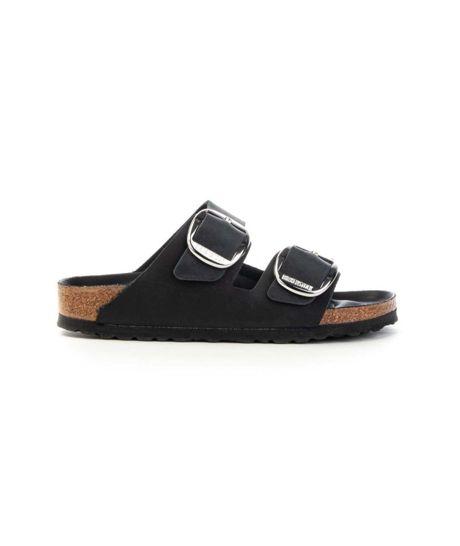 Donna BIRKENSTOCK | Birkenstock Arizona 1011075 Sandali Big Buckle Leone Shoes Frosinone Black