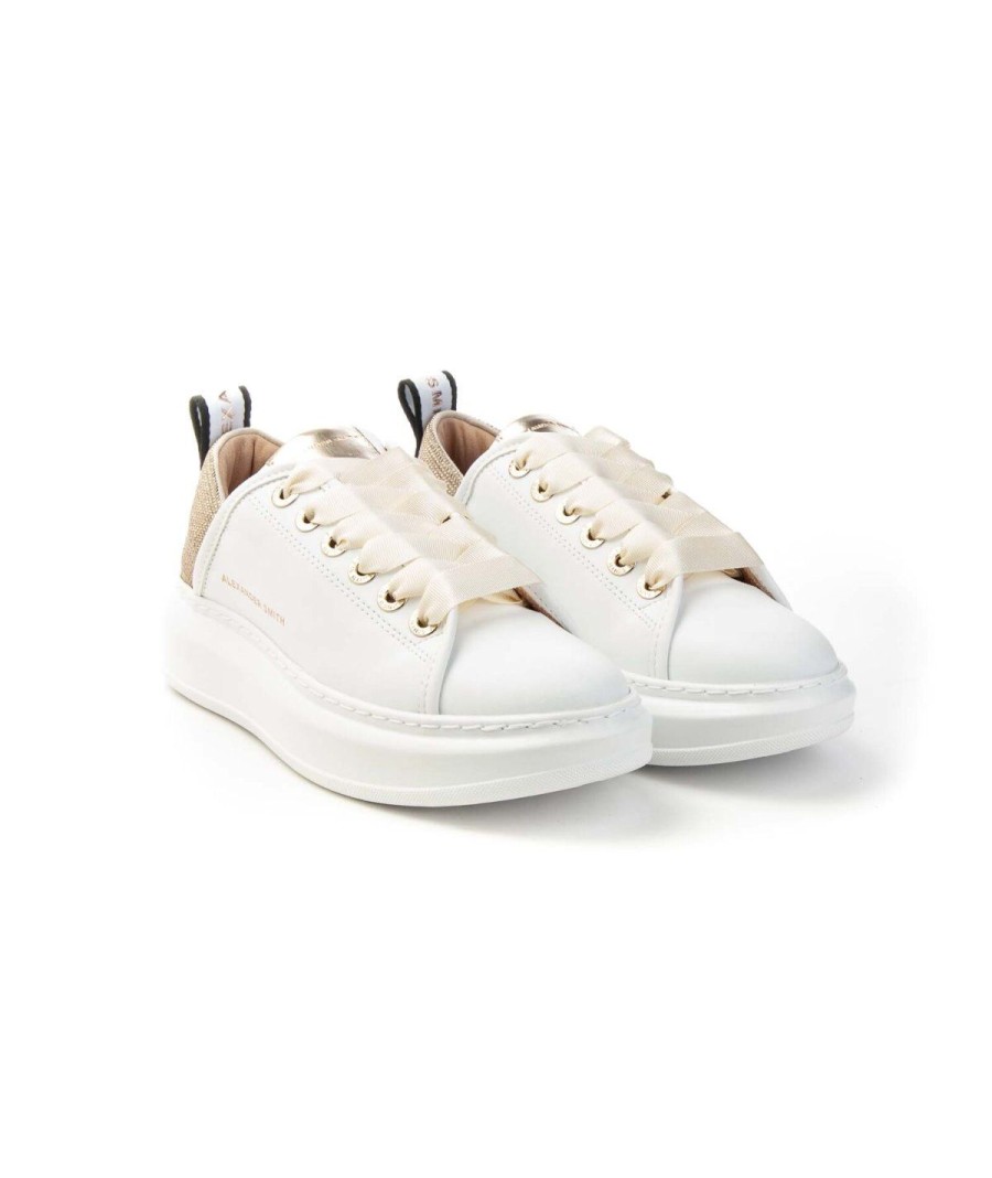 Donna ALEXANDER SMITH | Alexander Smith Asawe2D19Wgd Sneakers Woman Leone Shoes Frosinone White/Gold