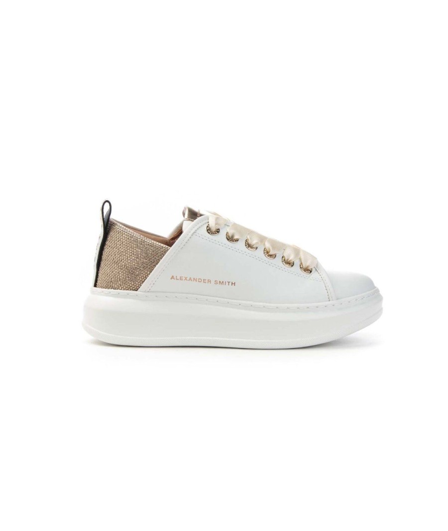 Donna ALEXANDER SMITH | Alexander Smith Asawe2D19Wgd Sneakers Woman Leone Shoes Frosinone White/Gold