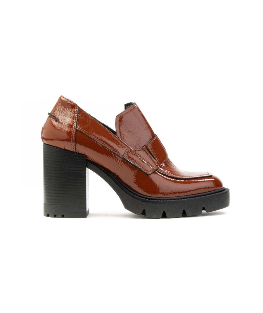 Donna JANET & JANET NEW | Janet & Janet 04250 Mocassino Plateau Donna Cognac