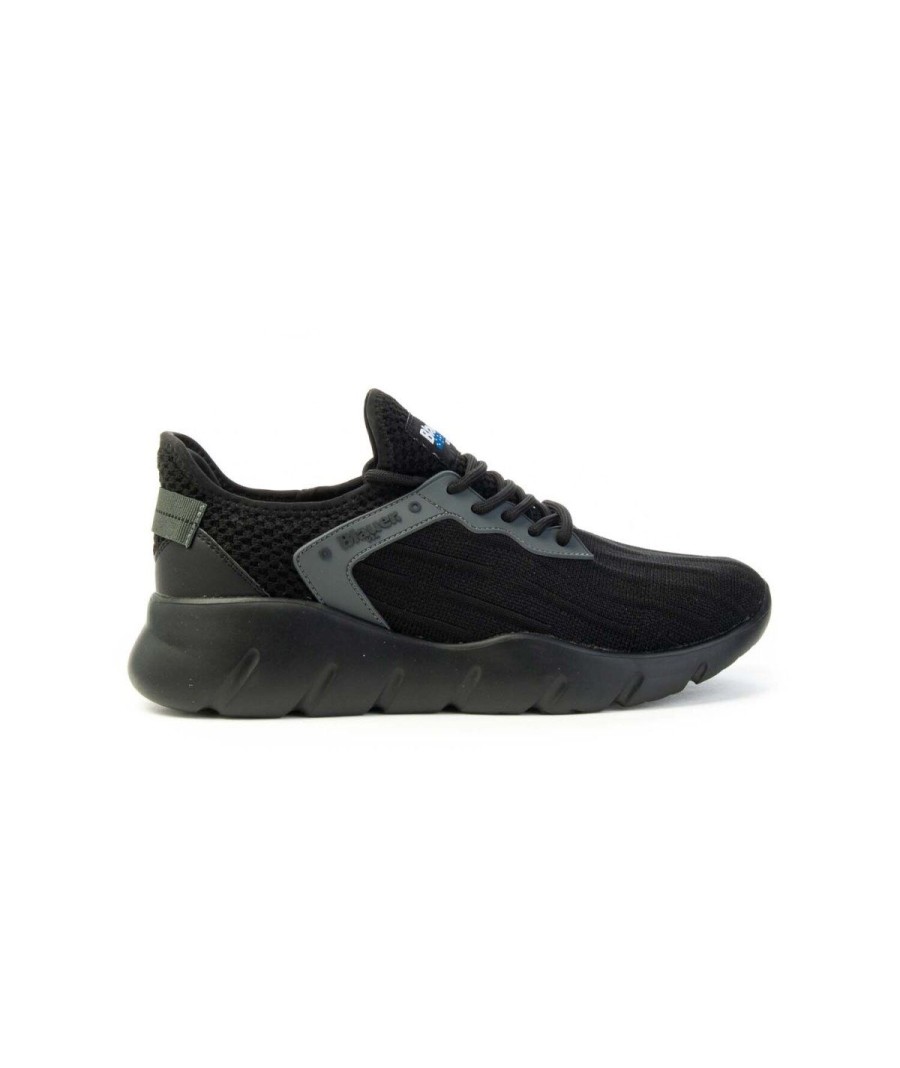 Uomo BLAUER | Blauer Usa S4Huletto01/Kni Sneakers Uomo Leone Shoes Frosinone Black