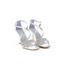 Donna ALBANO | Albano 3216 Sandalo Raso E Strass Leone Shoes Frosinone Argento