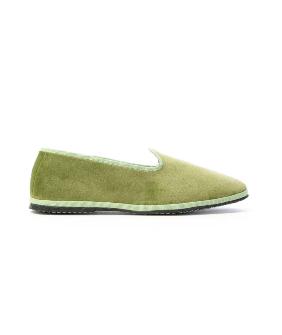 Donna LE FRIULANE DI LEONE SHOE | Friulane Ap01 Friulanain Velluto Verde Acido