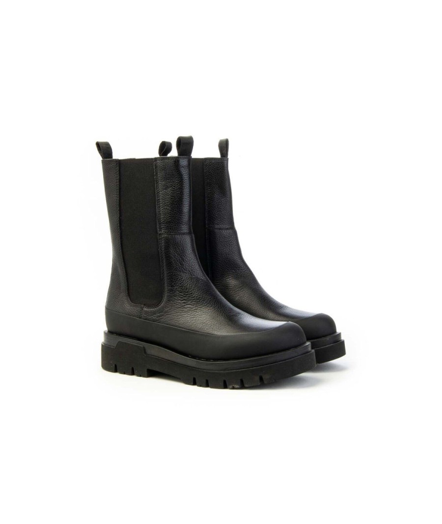 Donna CARMENS | Carmens A50231 Bowie Shell Chelsea Boot Woman Leone Shoes Frosinone Nero