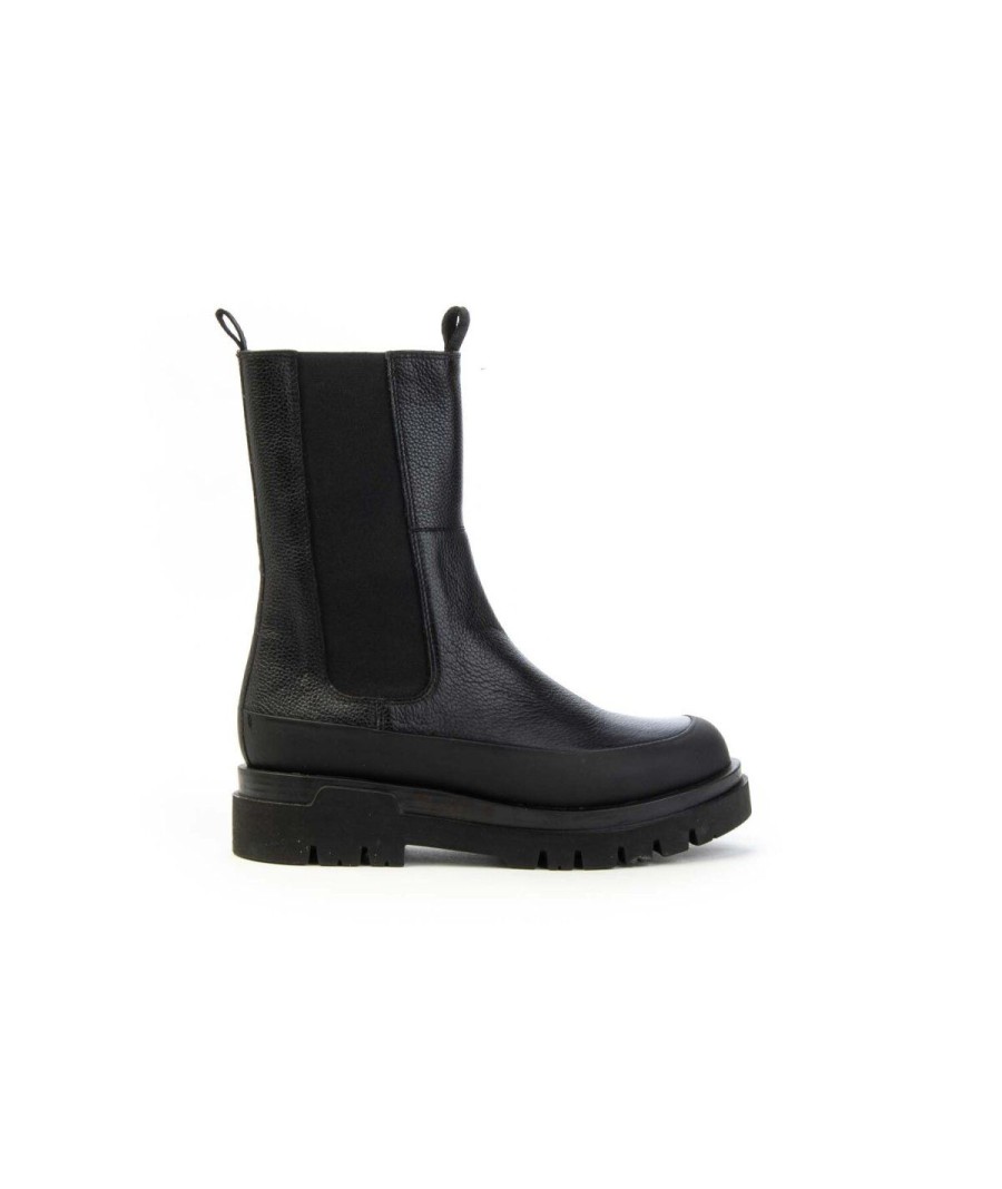 Donna CARMENS | Carmens A50231 Bowie Shell Chelsea Boot Woman Leone Shoes Frosinone Nero