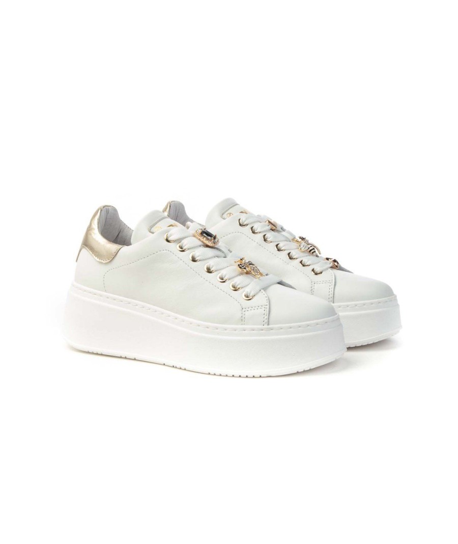 Donna MELINE | Meline Wt254 7253 Sneakers Bijoux Ape Donna Leone Shoes Frosinone Bianco/Platino