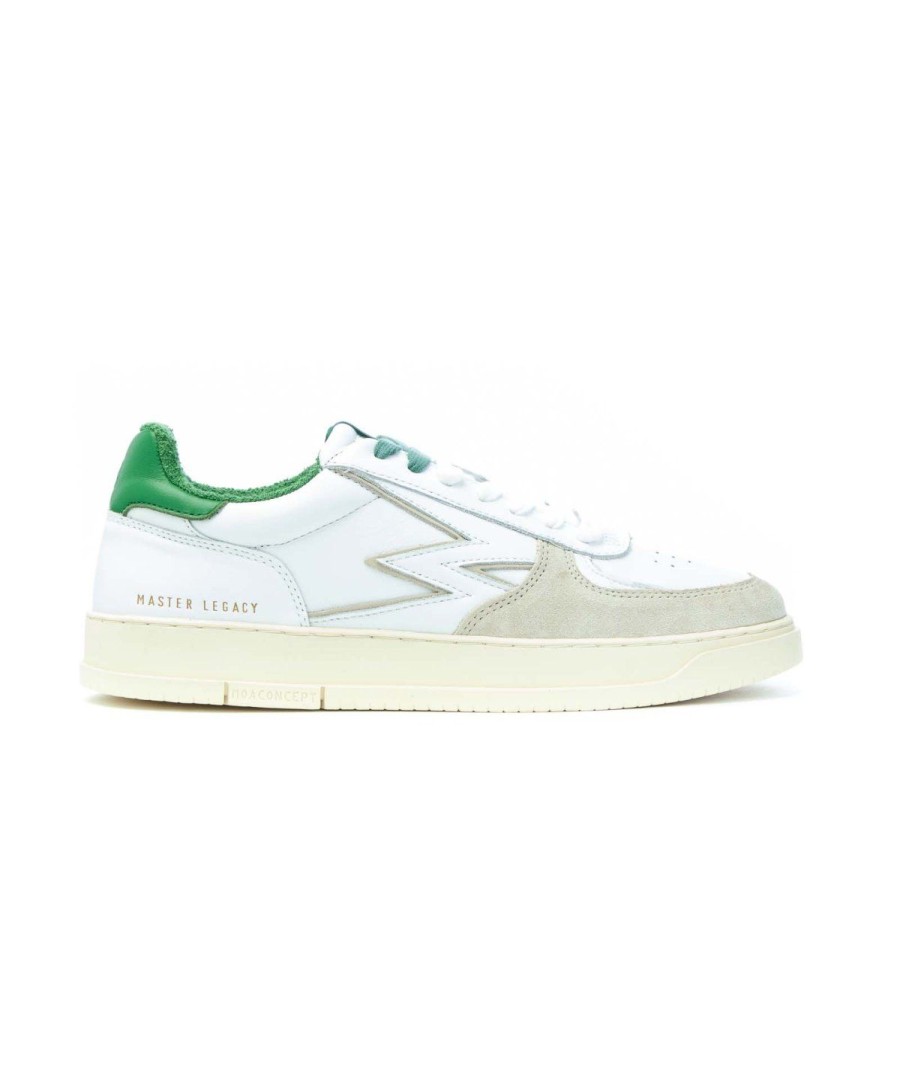 Uomo MOACONCEPT | Moaconcept Mg103 Sneakers Legacy Green Man Leone Shoes White