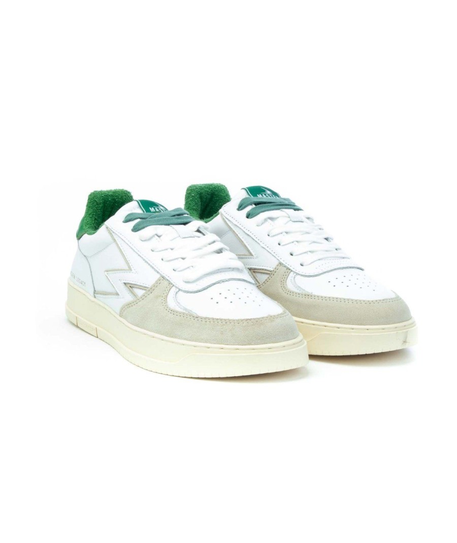 Uomo MOACONCEPT | Moaconcept Mg103 Sneakers Legacy Green Man Leone Shoes White