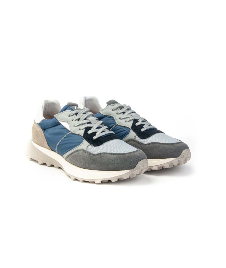 Uomo AMBITIOUS | Ambitious 12795 Rilay Sneakers Leone Shoes Frosinone Grey Blue