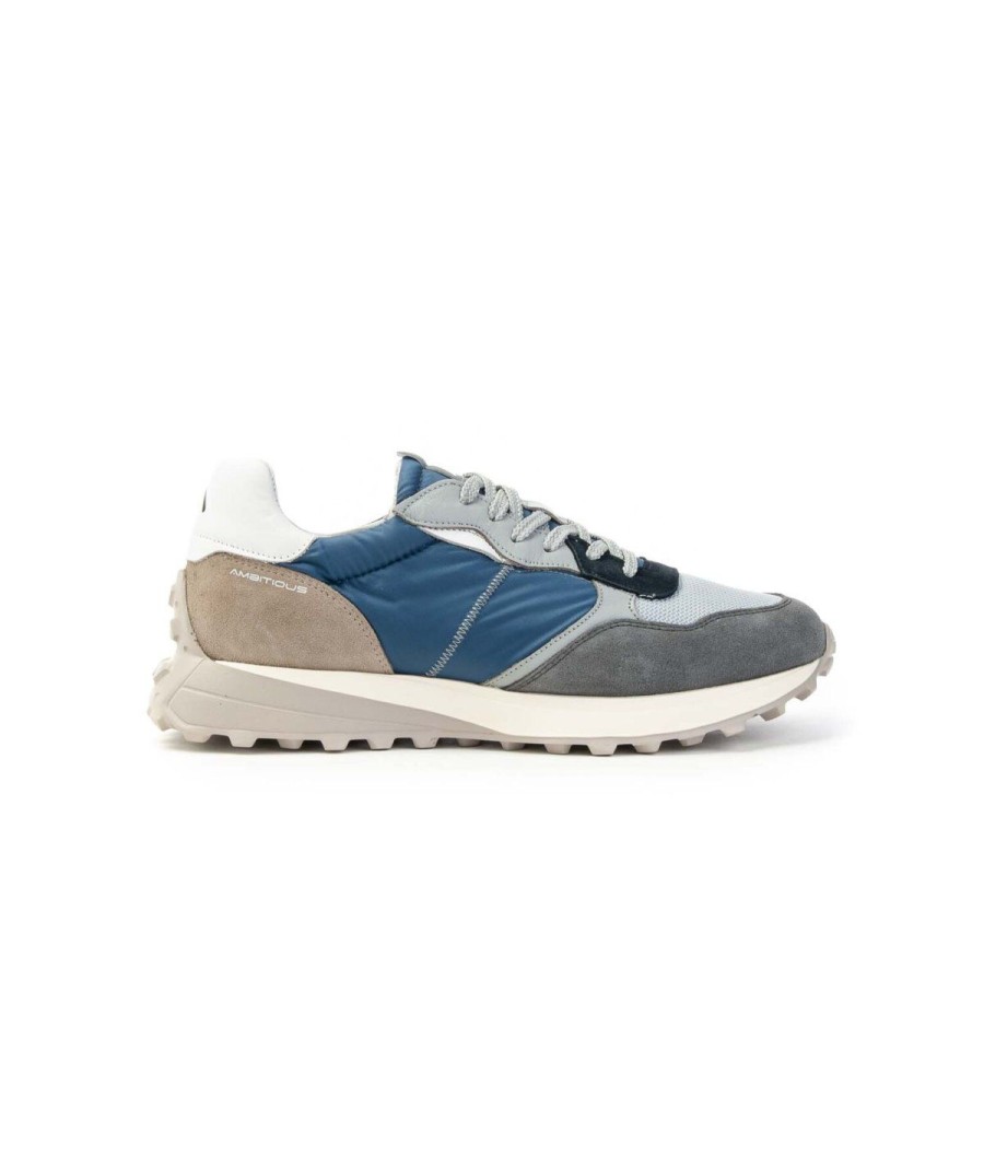 Uomo AMBITIOUS | Ambitious 12795 Rilay Sneakers Leone Shoes Frosinone Grey Blue