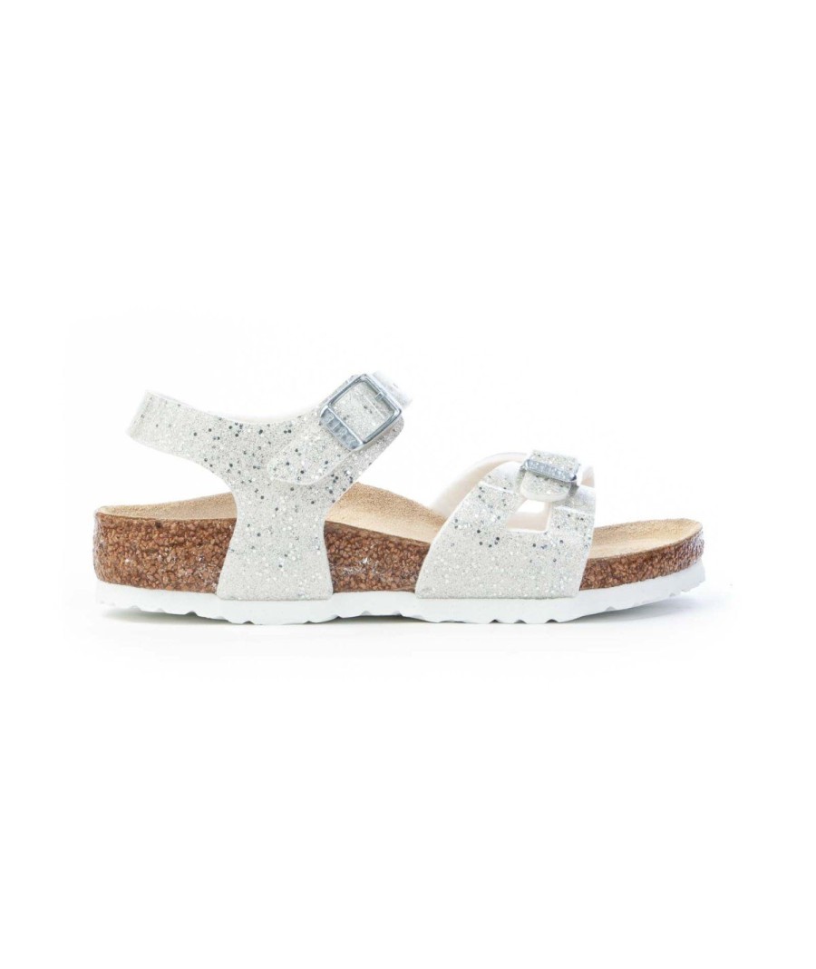 Junior BIRKENSTOCK | Birkenstock Rio 1022198 Kids Cosmic Sparkle White